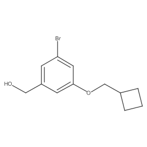 (3-Bromo-5-(cyclobutylmethoxy)phenyl)methanol结构式
