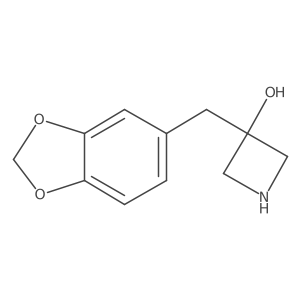 3-[(1,3-Dioxaindan-5-yl)methyl]azetidin-3-ol结构式