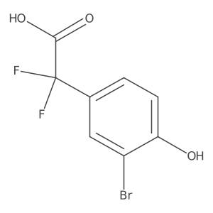 2-(3-Bromo-4-hydroxyphenyl)-2,2-difluoroacetic acid Structure