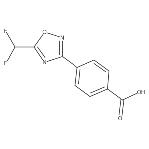 4-[5-(Difluoromethyl)-1,2,4-oxadiazol-3-yl]benzoic acid Structure