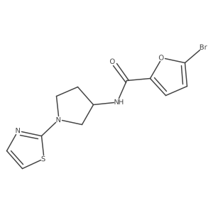 5-bromo-N-(1-(thiazol-2-yl)pyrrolidin-3-yl)furan-2-carboxamide Structure