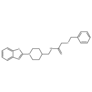 N-((1-(benzo[d]thiazol-2-yl)piperidin-4-yl)methyl)-2-(benzylthio)acetamide Structure