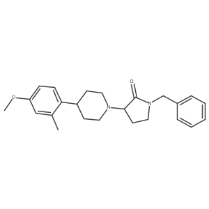 1-Benzyl-3-[4-(4-methoxy-2-methylphenyl)piperidin-1-yl]pyrrolidin-2-one Structure