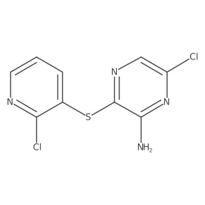 6-Chloro-3-((2-chloropyridin-3-yl)thio)pyrazin-2-amine Structure
