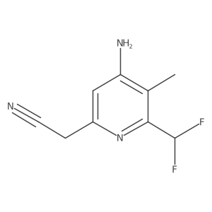 2-[4-amino-6-(difluoromethyl)-5-methyl-2-pyridyl]acetonitrile Structure
