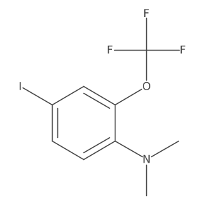 1-Dimethylamino-4-iodo-2-(trifluoromethoxy)benzene结构式