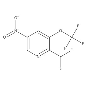 2-(Difluoromethyl)-5-nitro-3-(trifluoromethoxy)pyridine结构式
