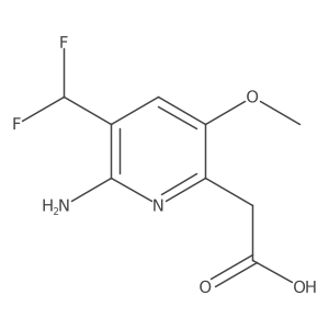 2-(6-Amino-5-(difluoromethyl)-3-methoxypyridin-2-yl)acetic acid Structure