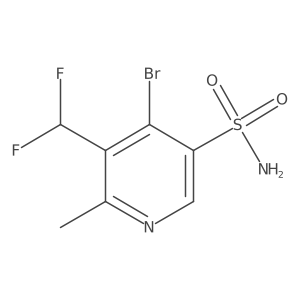 4-Bromo-5-(difluoromethyl)-6-methylpyridine-3-sulfonamide Structure