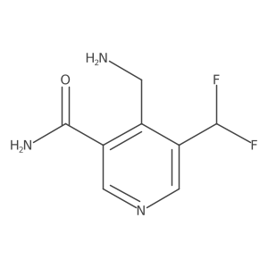 4-(Aminomethyl)-5-(difluoromethyl)nicotinamide结构式