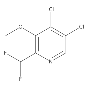 4,5-Dichloro-2-(difluoromethyl)-3-methoxypyridine结构式