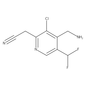 2-[4-(aminomethyl)-3-chloro-5-(difluoromethyl)-2-pyridyl]acetonitrile结构式