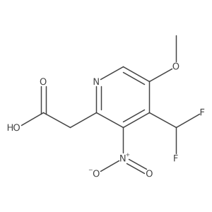 2-(4-(Difluoromethyl)-5-methoxy-3-nitropyridin-2-yl)acetic acid Structure