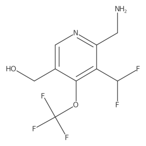 2-(Aminomethyl)-3-(difluoromethyl)-4-(trifluoromethoxy)pyridine-5-methanol Structure