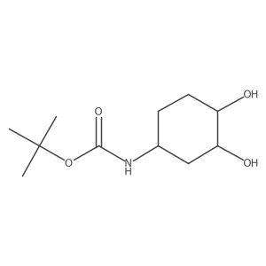 tert-butyl N-(3,4-dihydroxycyclohexyl)carbamate结构式