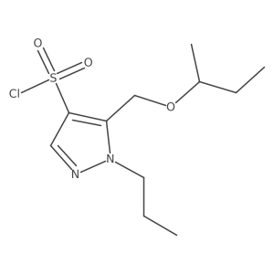 5-(sec-butoxymethyl)-1-propyl-1H-pyrazole-4-sulfonyl chloride结构式