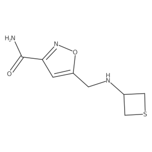 5-((Thietan-3-ylamino)methyl)isoxazole-3-carboxamide结构式