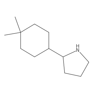 2-(4,4-Dimethylcyclohexyl)pyrrolidine结构式