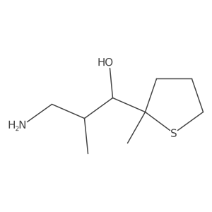 3-Amino-2-methyl-1-(2-methylthiolan-2-yl)propan-1-ol结构式