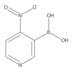 B-(4-Nitro-3-pyridinyl)boronic acid结构式