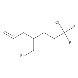 4-(Bromomethyl)-7-chloro-7,7-difluorohept-1-ene结构式