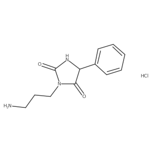 3-(3-Aminopropyl)-5-phenylimidazolidine-2,4-dione hydrochloride Structure