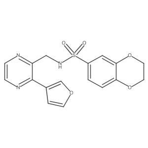 N-((3-(furan-3-yl)pyrazin-2-yl)methyl)-2,3-dihydrobenzo[b][1,4]dioxine-6-sulfonamide结构式