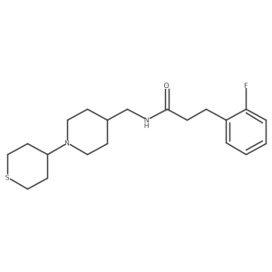 3-(2-fluorophenyl)-N-((1-(tetrahydro-2H-thiopyran-4-yl)piperidin-4-yl)methyl)propanamide Structure