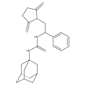 1-((3s,5s,7s)-Adamantan-1-yl)-3-(2-(2,4-dioxooxazolidin-3-yl)-1-phenylethyl)urea结构式