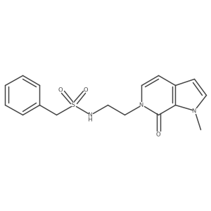 N-(2-(1-methyl-7-oxo-1H-pyrrolo[2,3-c]pyridin-6(7H)-yl)ethyl)-1-phenylmethanesulfonamide结构式