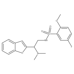 N-(2-(benzofuran-2-yl)-2-(dimethylamino)ethyl)-5-fluoro-2-methoxybenzenesulfonamide Structure
