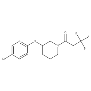 1-(3-((5-Chloropyrimidin-2-yl)oxy)piperidin-1-yl)-3,3,3-trifluoropropan-1-one结构式
