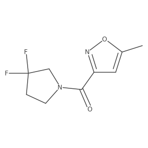 (3,3-Difluoropyrrolidin-1-yl)(5-methylisoxazol-3-yl)methanone结构式