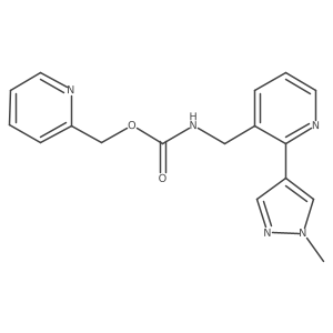 pyridin-2-ylmethyl ((2-(1-methyl-1H-pyrazol-4-yl)pyridin-3-yl)methyl)carbamate Structure