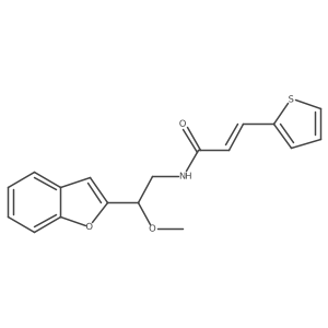 (E)-N-(2-(benzofuran-2-yl)-2-methoxyethyl)-3-(thiophen-2-yl)acrylamide Structure