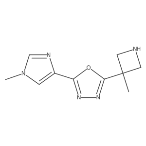 2-(1-Methyl-1H-imidazol-4-yl)-5-(3-methylazetidin-3-yl)-1,3,4-oxadiazole结构式