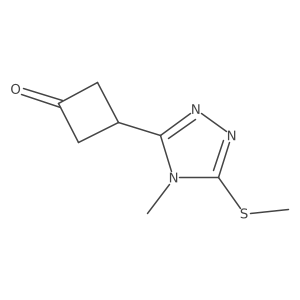 3-[4-methyl-5-(methylsulfanyl)-4H-1,2,4-triazol-3-yl]cyclobutan-1-one Structure