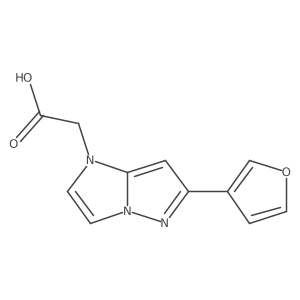 2-[6-(3-furyl)imidazo[1,2-b]pyrazol-1-yl]acetic acid结构式