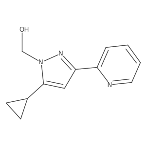 (5-cyclopropyl-3-(pyridin-2-yl)-1H-pyrazol-1-yl)methanol结构式