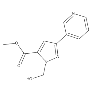 methyl 1-(hydroxymethyl)-3-(pyridin-3-yl)-1H-pyrazole-5-carboxylate结构式