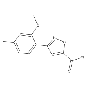 3-(2-Methoxy-4-methylphenyl)-1,2-oxazole-5-carboxylic acid结构式