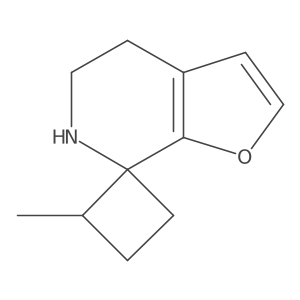4-methyl-5',6'-dihydro-4'H-spiro[cyclobutane-1,7'-furo[2,3-c]pyridine]结构式