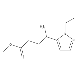 methyl 4-amino-4-(1-ethyl-1H-pyrazol-5-yl)butanoate结构式