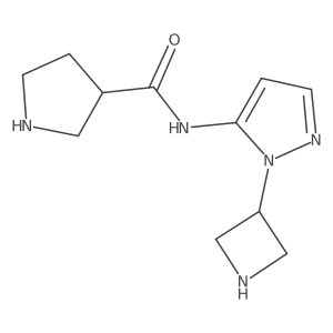 (3S)-N-[1-(azetidin-3-yl)-1H-pyrazol-5-yl]pyrrolidine-3-carboxamide结构式