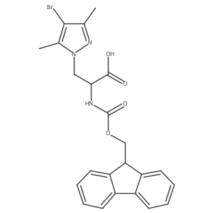 3-(4-bromo-3,5-dimethyl-1H-pyrazol-1-yl)-2-({[(9H-fluoren-9-yl)methoxy]carbonyl}amino)propanoic acid Structure