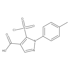5-(chlorosulfonyl)-1-(4-methylphenyl)-1H-pyrazole-4-carboxylic acid Structure