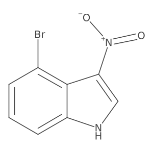 4-bromo-3-nitro-1H-indole结构式