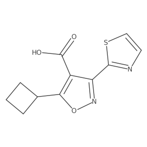 5-Cyclobutyl-3-(1,3-thiazol-2-yl)-1,2-oxazole-4-carboxylic acid Structure