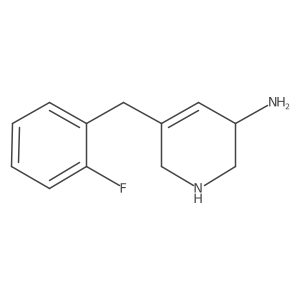 5-[(2-Fluorophenyl)methyl]-1,2,3,6-tetrahydropyridin-3-amine结构式