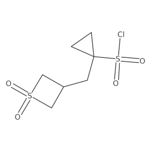 1-[(1,1-Dioxo-1lambda6-thietan-3-yl)methyl]cyclopropane-1-sulfonyl chloride结构式